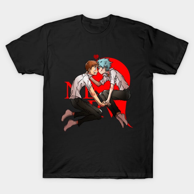 Shinji and Kaworu Loves! T-Shirt by LucasBrenner